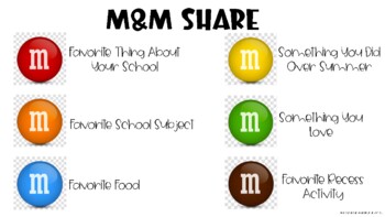 M&amp;M Share - M&amp;M Ice Breaker by Lesson Plans and Learning Hands | TpT